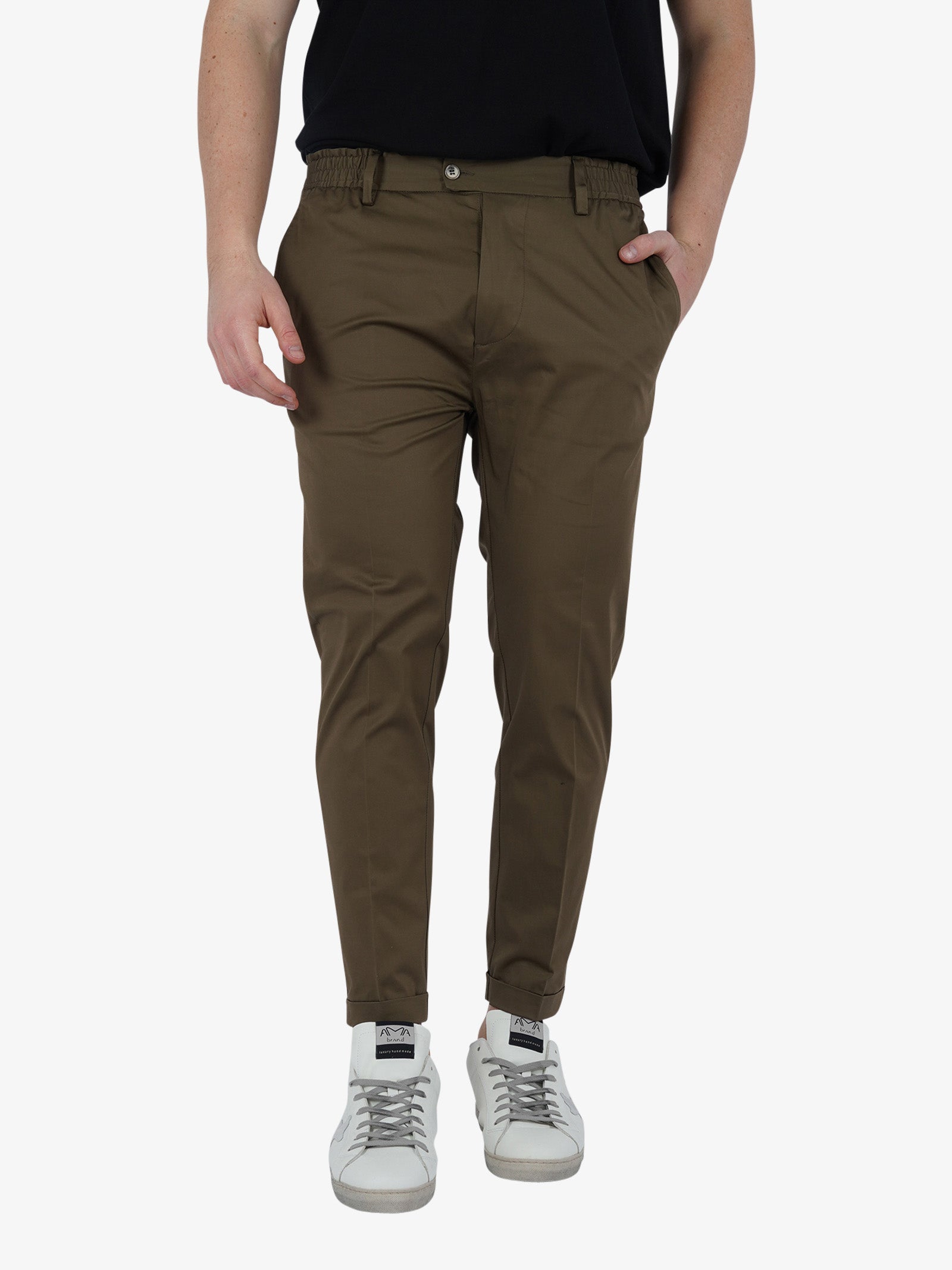 YES LONDON Pantalone XP3237 uomo cotone verde